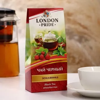 Чай черный с земляникой Лондон Прайд, 75 г