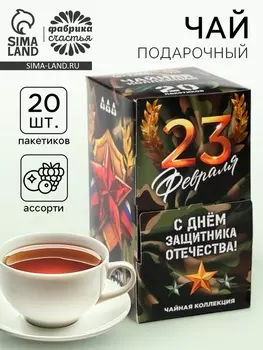 Чай подарочный «С днём защитника отечества», 20 пакетиков