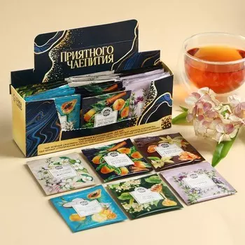 Чай подарочный «Приятного чаепития», 54 г (30 пакетиков х 1,8 г), в шоубоксе