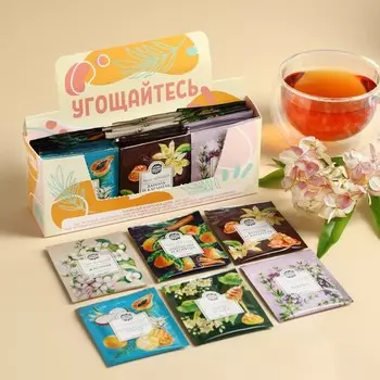 Чай подарочный «Угощайтесь», 54 г (30 пакетиков х 1,8 г), в шоубоксе