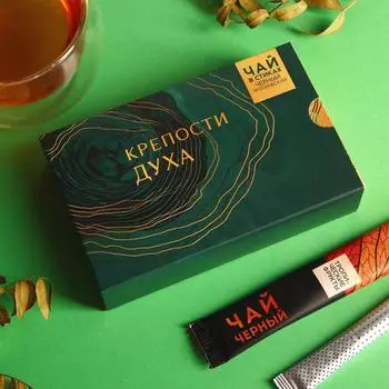 Чай в стиках «Крепости духа», черный тропический, 15 шт.