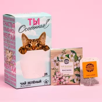 Чай зелёный «Ты особенная», вкус: чабрец, 25 пакетиков х 1,8 г.