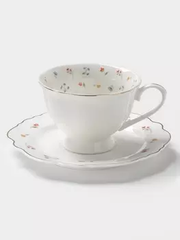 Чайная пара WY Flowers song, фарфор, 220 мл, белая