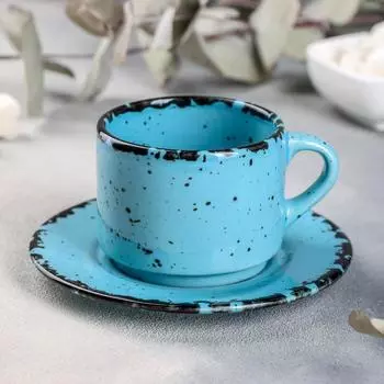 Чайная пара Acquamarino, чашка 200 мл, блюдце d=15,5 см