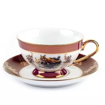 Чайная пара Cmielow Astra «Охота красная», 220 мл