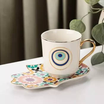 Чайная пара «Глаз», чашка 220 мл, блюдце