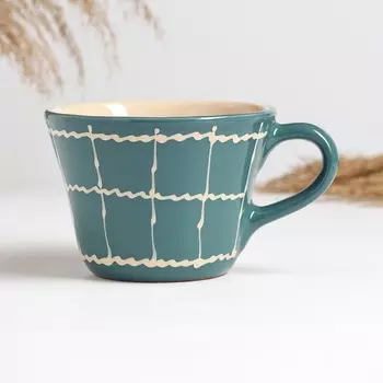 Чашка Псковсий гончар «Классика», 400 мл, d=16 см, керамика, синяя