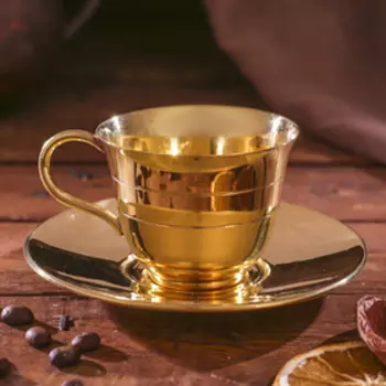 Чайная пара «Классика», 12126 см, латунь