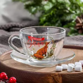 Чайная пара стекло «Сказочной зимы »
