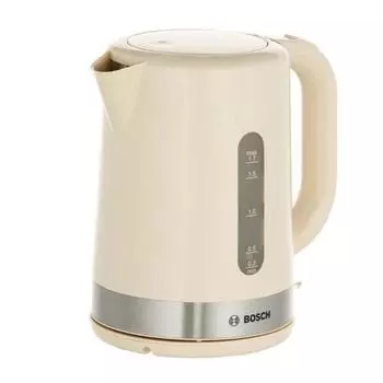 Чайник электрический Bosch TWK7407, пластик, 1.7 л, 2200 Вт, бежевый
