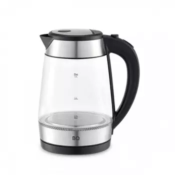 Чайник электрический BQ-KT1738G, стекло, 2200 Вт, 1.7 л, серебристо-чёрный