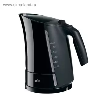 Чайник электрический Braun WK 300, пластик, 1.7 л, 2200 Вт, черный