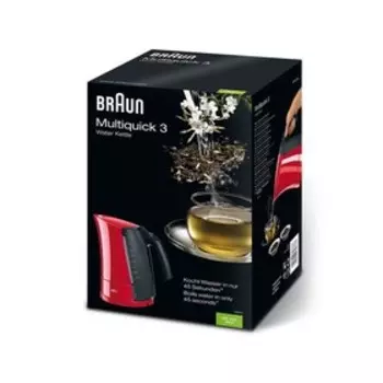 Чайник электрический Braun WK 300 RD, пластик, 1.7 л, 2200 Вт, красный