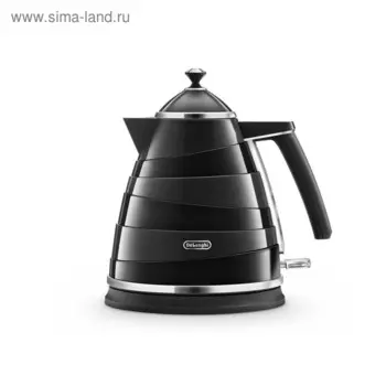 Чайник электрический DeLonghi KBA 2001 BK, металл, 1.7 л, 2000 Вт, черный