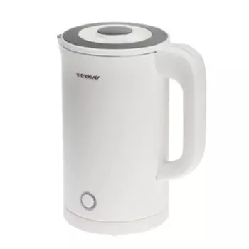 Чайник электрический Endever Skyline KR-255S, пластик, колба металл, 1.7 л, 2200 Вт, белый