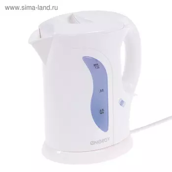 Чайник электрический ENERGY E-207, пластик, 1.2 л, 900 - 1100 Вт, белый