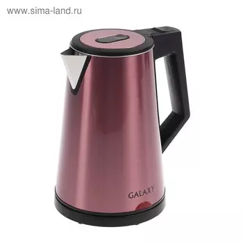 Чайник электрический Galaxy GL 0320, металл, 1.7 л, 2000 Вт, цвет "розовое золото"