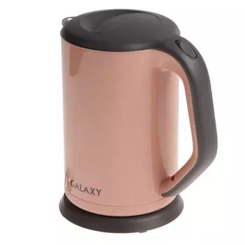 Чайник электрический Galaxy GL 0330, пластик, колба металл, 1.7 л, 2000 Вт, розовый