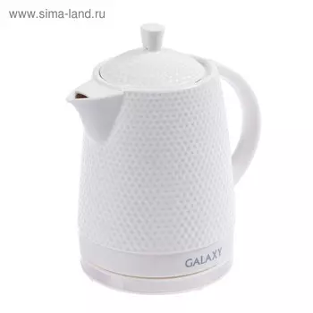 Чайник электрический Galaxy GL 0507, керамика, 1.8 л, 1400 Вт, автоотключение, белый