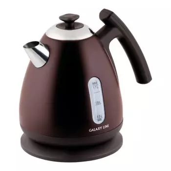 Чайник электрический Galaxy LINE GL 0343, нерж.сталь, 1.7 л, 2200 Вт, коричневый