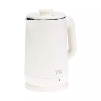 Чайник электрический Homestar HS-1006, пластик, колба металл, 1.8 л, 1500 Вт, бежевый