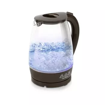 Чайник электрический «Мастерица ЕК-1801G», стекло, 1.8л, 1850 Вт, цвет шоколад