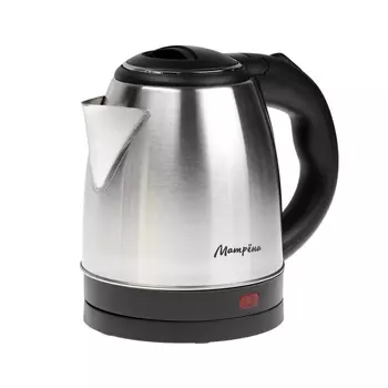 Чайник электрический "МАТРЁНА" MA-153, металл, 1.2 л, 1500 Вт, серебристо-чёрный