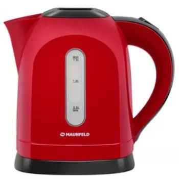 Чайник электрический MAUNFELD MGK-632R, пластик, 1.5 л, 2200 Вт, красный