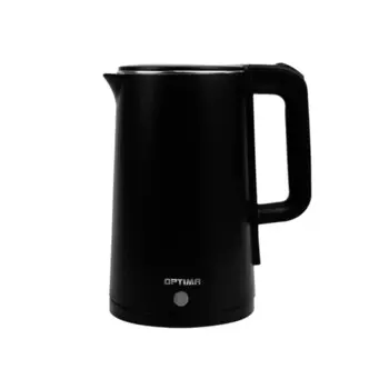 Чайник электрический OPTIMA EK-2021PS, пластик, колба металл, 2 л, 2000 Вт, черный