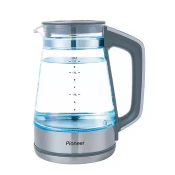 Чайник электрический Pioneer KE815G, стекло, 2200 Вт, 1.7 л, цвет графит