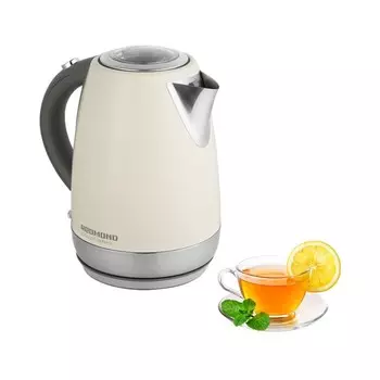 Чайник электрический REDMOND RK-M179, нерж. сталь, 1.7 л, 2100 Вт, бежевый