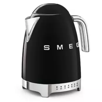 Чайник электрический Smeg KLF04BLEU, металл, 1.7 л, 2400 Вт, регулировка t°, чёрный
