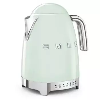 Чайник электрический Smeg KLF04PGEU, металл, 1.7 л, 2400 Вт, регулировка t°, цвет мятный