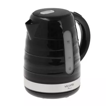 Чайник электрический Viconte VC-3304, пластик, 1.7 л, 2200 Вт, чёрный