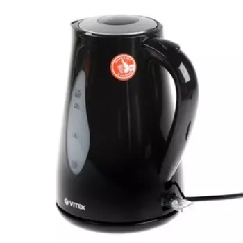 Чайник электрический Vitek VT-1182, пластик, 1.7 л, 2200 Вт, чёрный