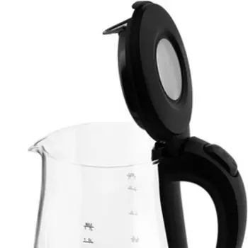 Чайник электрический Vitek VT-7077 MC, стекло, 1.7 л, 2200 Вт, чёрно-серебристый