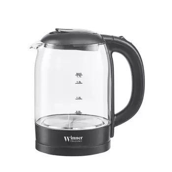 Чайник электрический Winner WR-138 1.7 л, 2200 Вт, стекло