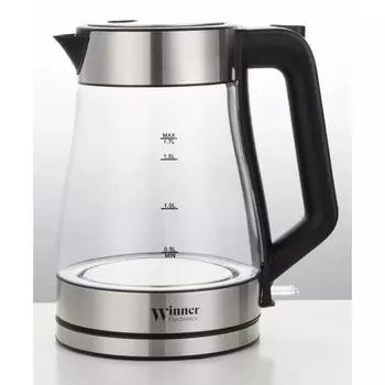 Чайник электрический Winner WR-145EKG 1.7 л, 2200 Вт, стекло
