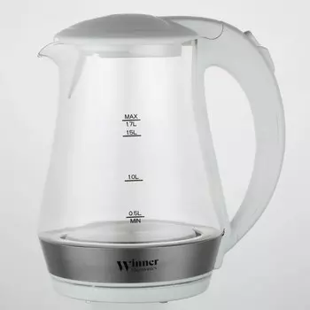 Чайник электрический Winner WR-147 1.7 л, 2200 Вт, стекло