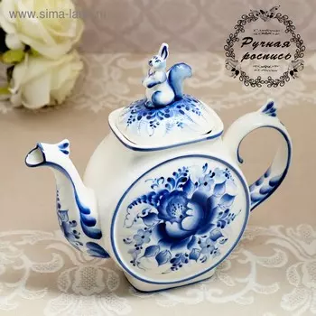 Чайник «Белочка», гжель