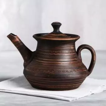 Чайник для заварки "Марокканский", гончарный, красная глина, 1 л