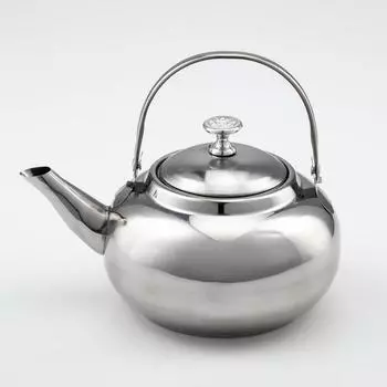 Заварочный чайник Доляна «Гретель», 1.1 л, металлическое сито, нержавеющая сталь, хромированный