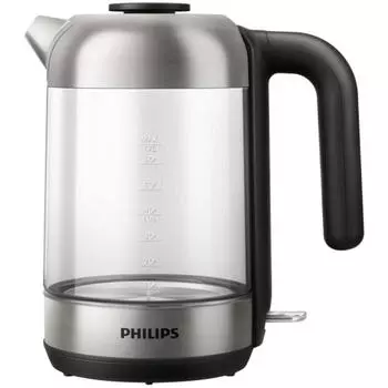 Чайник Philips HD9339/80, стекло, 1.7л, 2200 Вт, чёрный