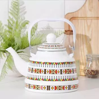 Чайник «Скандинавия», 1,7 л, индукция, цвет белый, орнамент