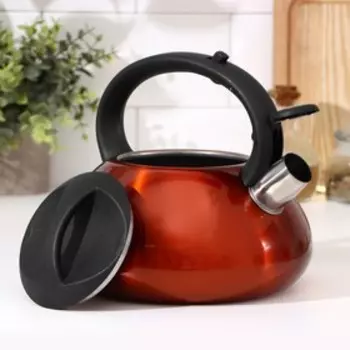 Чайник со свистком «Таун», 3 л, цвет медный