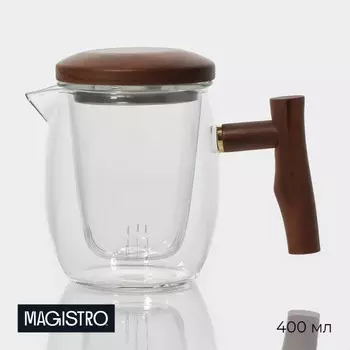 Заварочный чайник Magistro «Лофт» 400 мл, 15911.5 см, стеклянное сито, стекло