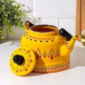 Чайник «Валенсия», 2,5 л, 24×17×26 см, индукция, цвет жёлтый