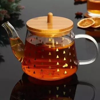 Чайник заварочный с бамбуковой крышкой «Время чудес», 600 мл