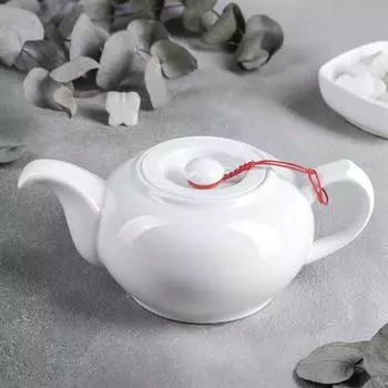 Чайник фарфоровый заварочный, 500 мл, цвет белый