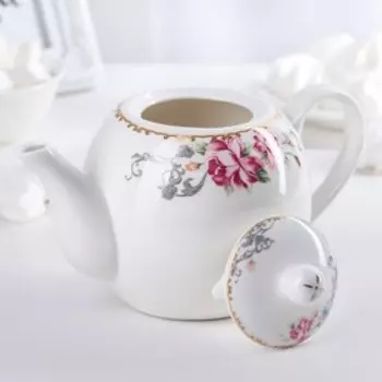 Чайник фарфоровый заварочный «Аделин», 800 мл, цвет белый